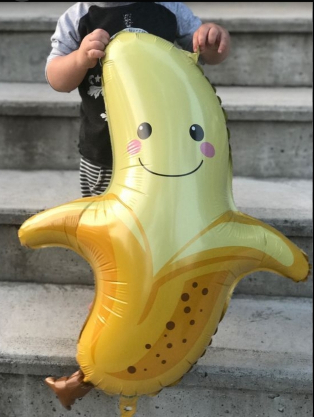 Smiling Banana Foil Balloon